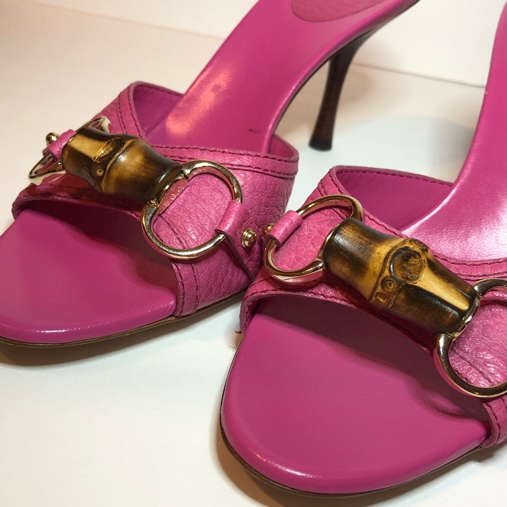 Vintage Gucci leather slide sandals